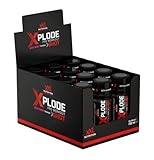 XXL Nutrition - Xplode Pre Shot - Pre Workout Pulver, Booster Energy Drink, Koffein, Taurin, Beta-Alanin - Berry - 12pack