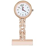 TRIXES Ansteckuhr für Krankenschwestern/-Pfleger und medizinisches Personal - Stahlgehäuse mit Quarzwerk - Roségold - Perfekt für Mediziner Ärzte Tierärzte und Sanitäter - Stiftverschluss