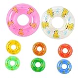 FELTECHELECTR Kleiner Schwimmringe aus PVC 8 Stück Bunte Bade und Poolspielzeuge für Kinder mit Glatter Oberfläche und Abgerundeten Kanten für Badewanne und Dusche
