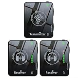 2 4 GHz kabelloses Kopfhörer-Monitorsystem mit wiederaufladbarem Sender und Empfänger für Audio-Erlebnis mit niedriger Latenz (1 Tran 2 Empfänger)