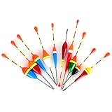 XCDMJ 10 Stück Angelpose Angelposen Bobbers, Forellenpose,Angelposen und Bobber, Feder-ovale Stick-Schleifposen, Posen Angeln Set, Angel-Posen, Angelposen, Für Unterschiedlich Große Fischarten