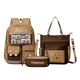 Capybara Rucksack – Reflektierende, niedliche Büchertasche, große Kapazität, Schultertasche, Federmäppchen für Collage, Studenten, Liebhaber, Picknick, Geburtstag, Weihnachten, B, Refer to description