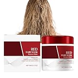 Haarmaske – 90g, Farbgebende Behandlung | Rote Maske Für Lebendigen Glanz | Tiefenwirksame Reparierende Haarkur, Die Hilft, Die Farbe Zu Versiegeln Und Trockenes, Geschädigtes Haar Wiederherzustellen