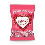 intact (Kirsch-Herzen) Traubenzucker im Beutel • 75g Traubenzucker Bonbons einzeln verpackt • 100% Vegan