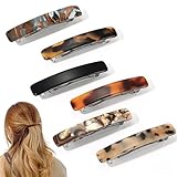 KEYRI 6 Stück Haarspangen 7.5cm/3' Französische Haarspangen Automatischer Französische Haarspange Volumenclip French Barrette Clip Bunte Haarspangens Hair Clip für Mädchen und Frauen (Sechs Farben)