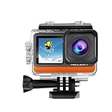 CYBUCH Action-Kamera WiFi Ultra HD 4K 30 fps 16 MP Dual Display 2.0 IPS LCD Weitwinkel 170 ° 30 m Sportkopfhörer Wasserdicht Videokamera