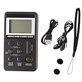Enwye Tragbares Mini-Digital-Display AM/FM-Tuner-Radio mit USB-Ladeanschluss Stereo Dual Channel