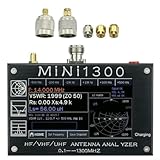 Zilimontt Antennen-Analysator-Tester, Antennenanalysator mit kapazitivem Touchscreen, Mini1300 10,9 cm LCD 0,1–1300 MHz HF/VHF/UHF ANT SWR Antennenanalysator Messgerät Tester