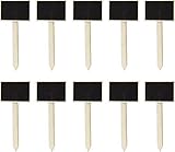 Windhager Stecketiketten mit Kreidetafel, Pflanzenetiketten, Pflanzenstecker, Pflanzenschilder Holz, 10 Stück, 7,5 x 12 cm, natur