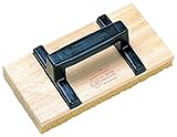 Vinmer 081420 Reibebrett für Maurer, rechteckig, Griff aus Holz mit Kunststoff-Sohle 25 x 14 cm