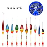 POPAPIE 10 Stück Posen Angeln Angelposen Bobbers mit Angelblei Schwimmer Angeln Forelle 0.6g-4.5g Angelposen Set für Friedfisch Pose und Forellen