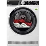 AEG WiFi Wärmepumpentrockner 9 kg mit SmartDry, Serie 9000X AbsoluteCarePlus - Daunentrocknung, 3D-Scan Restfeuchteermittlung, A, Trommelbeleuchtung, Knitterschutz -Weniger Bügelaufwand TR9XW80890