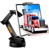 Tablet Halterung Auto,Tablet Halterung für LKW,Heavy Duty Super Saugnapf für Tablet & iPad Halterung LKW Armaturenbrett Windschutzscheibe 16,7 Zoll Langer Arm & Stabil,für 4,7-12,9 Geräte (Schwarz)