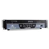 Malone DX1500 - PA-Endstufe, PA-Verstärker, 2 x 750 Watt max, brückbar, 2/1 Kanal-Betrieb, 48 cm Rackeinbau, Ground- / Lift-Umschaltung, 2 x 6,3 mm-Klinken-Eingang, Metallgehäuse, schwarz