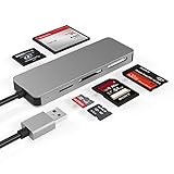 USB3.0 Kartenleser, Cateck 5-in-1 Aluminium Kartenleser, USB 3.0 Hochgeschwindigkeits TF / SD/ MS/ M2/ XD/ CF Speicherkarten Solt Combo Adapter, kompatibel mit Windows, Vista, Mac OS, Linux, Chrome OS
