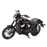 Kompatibel Mit Harley Davidson, 2015 Street 750, 1:18 Mini-Motorrad-Druckgussmodell, Klassisches Sportfahrrad, Miniatur-Ornament-Dekoration Motorrad-Modelle(Matte Black)