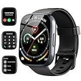 Smartwatch Herren Damen, 1,95'HD Touch Fitnessuhr mit Telefonfunktion, Smart Watch Fitness Tracker mit Pulsmesser Schlafmonitor Schrittzähler, 110+Sportmodi, IP68 Wasserdicht Sportuhr für iOS Android