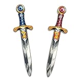 Liontouch - Mini Löwenschwerter aus Schaumstoff, Blau/Rot | Für Kinder von 3-6 Jahren - 35 cm | Mittelalterliche Dolche mit Edelstein für Rollenspiele | Sichere Zubehör für Ritterkostüme & Verkleidung