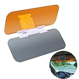 Auto Blendschutz，Blendschutz Auto Sonnenblende 2 in 1 Tag Und Nacht Fahren Sonnenblende mit Einstelltaste Blendschutz Anti-UV Abblendbar