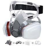 Atemschutzmaske,Sicherheitsstaub Gesichtsabdeckung,Staub Gesichtsabdeckung Farbe Gesichtsabdeckung,Gasmaske mit Filter, für Farbe,Staub und Formaldehyd,Schleifen,Polieren,Sprühen und andere Arbeit