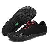 SAGUARO Barfußschuhe Herren Barfussschuhe Damen Barfuss Schuhe Outdoor Zehenschuhe Leicht Fitnessschuhe Traillaufschuhe mit Breite Zehenbox Lakritz, Gr.39 EU