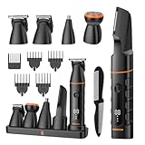 5-IN-1 Intimrasierer Mann, MAXGROOM Körperrasierer Herren mit Ladestation, IPX6 Wasserdichter Rasierer Herren Elektrisch für Intimbereich, Bart, Körper, Hoden und Scham, Mit LED-Anzeige, 120 Min Akku