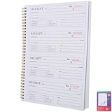 ZUNOXAZ Quittungsblock für Kleinunternehmen Quer 1,12 X 0,79 mit Zweifacher Durchschrift Recyclingpapier Kassen und Reparaturbelegheft für Mobile Geschäftsdokumentation