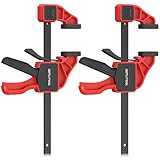 GETLITOOL Einhandzwingen 2tlg. Profi Schraubzwingen 75kg Spannkraft, Spannweite 155 mm, Dehnbereich 130-280 mm 2 in 1 Spanner zum Spannen Dehnen für präzises Fixieren von Holz Möbel mit einer Hand