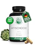 Artischocken Kapseln - WICHTIG: 40:1 Extrakt (=104.000mg Artischocke) mit 260mg Cynarin - 240 Kapseln - Laborgeprüft, Vegan & ohne Zusatzstoffe