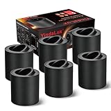YindaLux Aufbauspots Schwarz 6 Stück, 30° Schwenkbar Aufbaustrahler mit GU10 Fassung, Ø80×84mm Aluminium Aufputz Deckenspots, 230V Rund Aufbauleuchte für Wohnzimmer Küche Flur (Ohne GU10-Lampe)