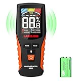 LASELION Stiftlose Wand Feuchtigkeitsmessgerät MS12 Nicht-invasive Feuchtigkeitsmesser Detector Holzfeuchtemessgerät mit Großem Farbdisplay, Batterien, 4 Modi für Holz Brennholz Wände Baustoffen