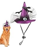 Doiyislem Halloween Hut Für Hunde, Hundeverkleidungen Für Halloween Fest, Mit Verstellbarem Gurt Und Design Kopfschmuck Für Festliche Partys Outdoor Cosplay Haustierschauen Mittelgroße Hunde