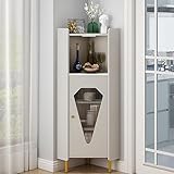 Verstellbarer Eckschrank mit Türen – platzsparende Aufbewahrung, Bücherregalständer für Zuhause, Curio-Ausstellungsregal, stilvolle und funktionale Möbel für kleine Räume