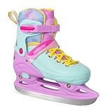 Nattork Ice Skates 4 Sizes Adjustable for Kids Boys Girls, Fun Beginner Ice Skating for Outdoor, Soft and Comfortable Hard Protection for Children Youths Teen Purple L