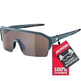 ALPINA RAM HR Q-LITE V - Verspiegelte, Kontrastverstärkende & Beschlagfreie Sport- & Fahrradbrille Mit 100% UV-Schutz Für Erwachsene Blau (smoke-blue matt) Blau (dirt-blue matt)