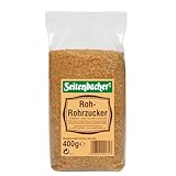 Seitenbacher Roh Rohrzucker I Vollrohrzucker I Brauner Zucker I ideal für Cocktails und zum Backen I grob I unraffiniert, vegan (12x400g)