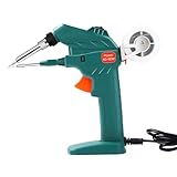 TICFOX Lötkolben Set 80W, 220V Elektronik Lötpistole Kit mit Lötdraht,Entlötpumpe,Pinzette,für Autoreparatur,Heimwerker,Leiterplattenreparatur,Elektronik