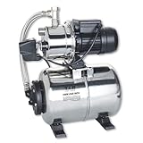 T.I.P. Hauswasserwerk HWW 4500 INOX | Edelstahl | 4.350 l/h | max. 50 m Förderhöhe | 5 bar | 22 l Tank | 1.200 W Leistung | Manometer | robust, zuverlässig & korrosionsfrei | Thermo-Überlastschutz