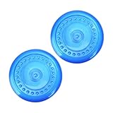 iplusmile 2 Stück Pack Haustier Wurfspielzeug für Hunde Mittelgroße Blaue Wurfscheiben aus Langlebigem Material Interaktives Apportier und Beißspielzeug für Draußen