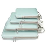 NVOQILIN Koffer-Kompressions-Verpackungswürfel, Reisegepäck, Packwürfel, ausziehbare Gepäckwürfel, Aufbewahrungstasche, 4 Stück