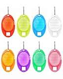 Uniclife 24 Pack ovale Schlüsselanhänger farbenfrohe, robuste Kunststoff-Schlüsselanhänger mit linierten Papieretiketten, klaren Fenstern und geteilten Ringen, robuste Artikelkennzeichnungen, 8 Farben