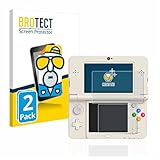 BROTECT Entspiegelungs-Schutzfolie für Nintendo New 3DS (2 Stück) Matte Displayschutz-Folie, Anti-Reflex, Anti-Fingerprint