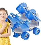 Mbiyhgta Kinder-Skating-Schuhe, verstellbare Rollschuhe, verstellbare Quad-Skates, Skating-Skates, verschleißfest und Nicht