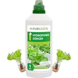 Purgrün® Hydroponik-Dünger 1 Liter – Schnell wirksame mineralische Rezeptur – Premium-Flüssigdünger mit Spurennährstoffen – NPK 7+3+6 – Stärkt die Widerstandskraft – Für gesundes Wachstum