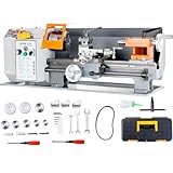 VEVOR Metalldrehmaschine 500W Drehbank Metall 18x36cm Tischdrehbank aus HT200-Gusseisen 0–2200U/min Poly-V-Riemen-Übertragung 20mm Bohrung durch die Spindel Geeignet für 0,5-2,5mm Gewinde