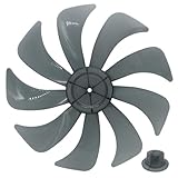 VRTYVEYBB Leise arbeitende 35,6 cm Haushalts-Bodenventilator-Komponenten mit einzigartigem neun Flügelsystem und sicheren Mutterabdeckungen