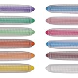 AetherAurora 12 Stück Kreide für Tafel Abwaschbar, Staubfreie Kreide mit Verstellbarem Kreidehalter, Tafelkreide Bunt, für Schule, Büro,Studium, Handwerk, Zeichnen, für Blackboard Zeichnung Schreiben