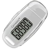 3D Walking Schrittzähler, USB Aufladbar Schrittzähler zum Gehen mit Großem Display, Einfacher Schrittzähler Ohne App und Handy, Genauer Pedometer Verfolgen Sie Schritte für Damen Herren Kinder (Weiß)