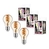 Paulmann Bundle Filament 230V LED Birne E27 5x470lm 5x6,3W 2200-6500K+ dimmbar Gold 5281