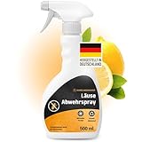 Schädlingsmeister Läuse Abwehrspray - 500 ml - Läusespray für Textilien und Möbel - Schutz mit Eukalyptus & Chrysanthemum-Extrakt - Anti Läuse Spray - Läusebefall verhindern - Made in Germany